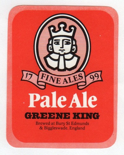 Beer label green king - king, pale