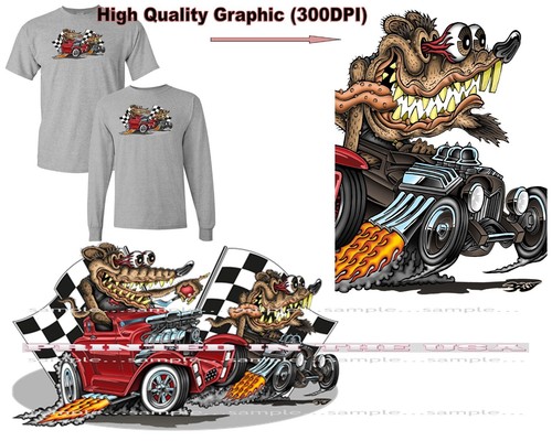 Rat race speeding hot rod - rat,