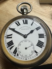 Cortebert Goliath Pocket Watch Retailed By West End Watch Co. 68mm Case.