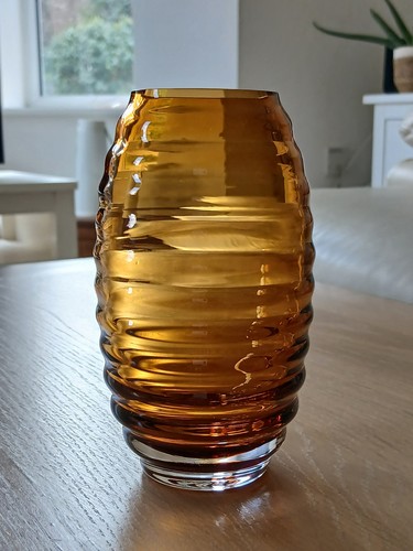 Dartington amber bee hive - hive, vase