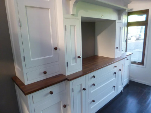 Painted bespoke kitchen sink - painted,