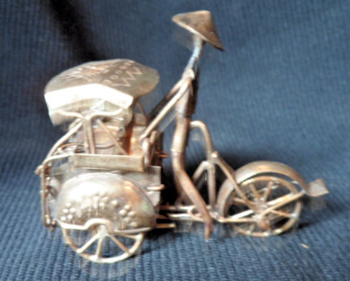 Miniature rickshaw with - miniature,