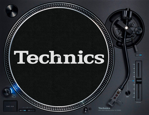 Technics white black logo - white, on