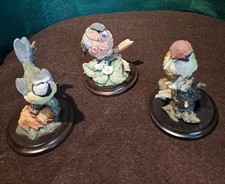 Country Artists Birds, Woodstock Range. Blue Tit, Green Woodpecker and Bullfinch