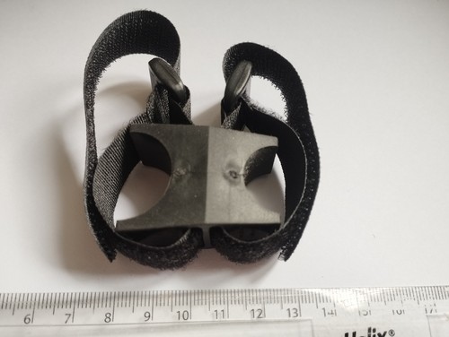 Hook and loop mounting block - "hook,