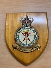 *RARE* VINTAGE RAF ARMAMENT SUPPORT UNIT MILITARY WOODEN REGIMENT PLAQUE (P3)