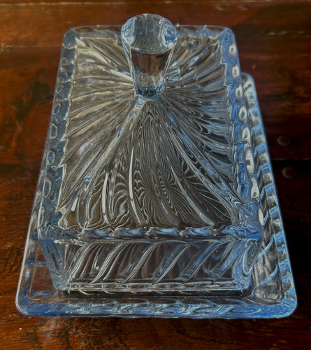 Art deco blue glass - art, bagley