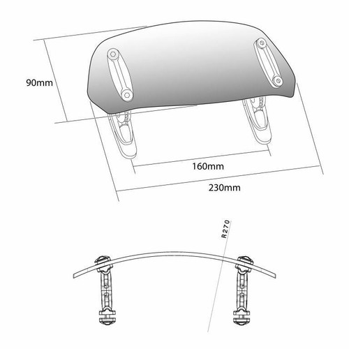 Puig screen deflector 23cm - puig,