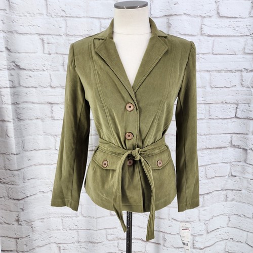 Green military jacket - military, waist