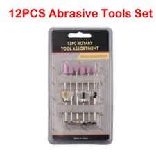 12PCS POLISH WIRE BRUSH WHEEL STONE POLISHING TOOL SET SUITS ROTARY DRILL DREMEL