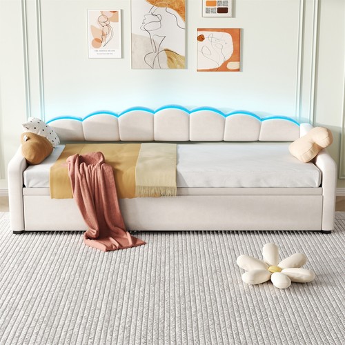 Daybed velvet sofabed single - sofabed,