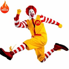 Ronald McDonald Cosplay Costume Adult Funny Party Fancy Dress Halloween Outfits