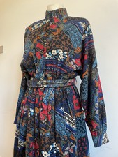 Vintage Mandy Marsh Floral Dress Size UK 10