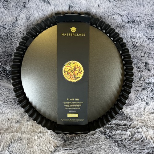 Flan tin deep fluted - fluted, round