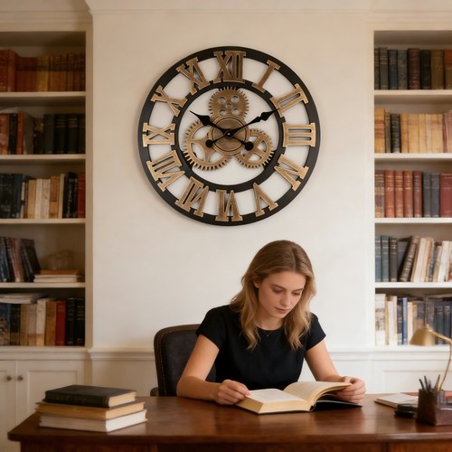 Retro wall clock - wall, 50cm