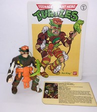 TMNT Vintage Action Figure 1990 Rat King With Profile Cards Playmate Toys