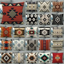 Western Boho Ethnic Aztec Square Decorative Throw Pillow Cover Sofa Cushion Case