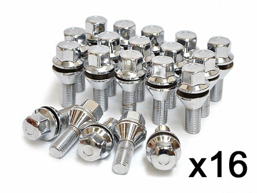 Saab chrome wheel bolt x16 - saab,