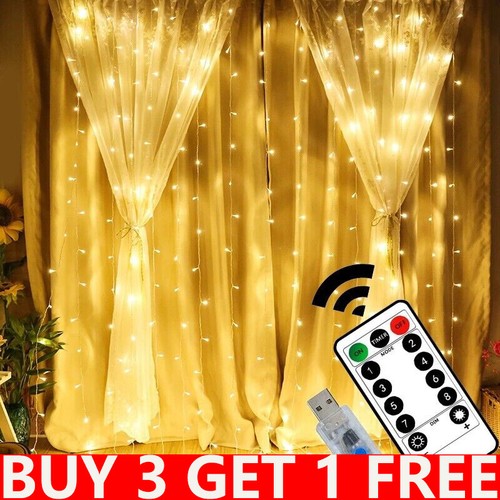 300 led curtain fairy lights - 300,