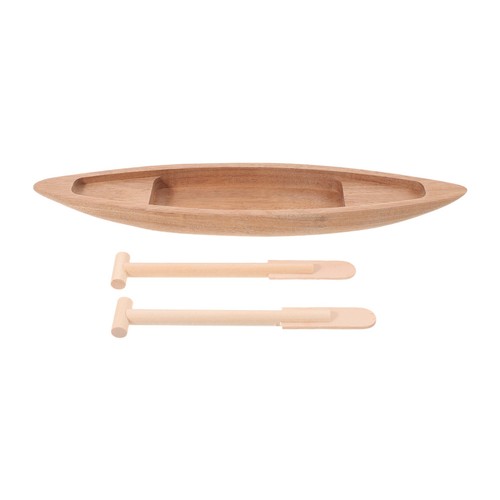 Wooden canoe decoration - canoe,