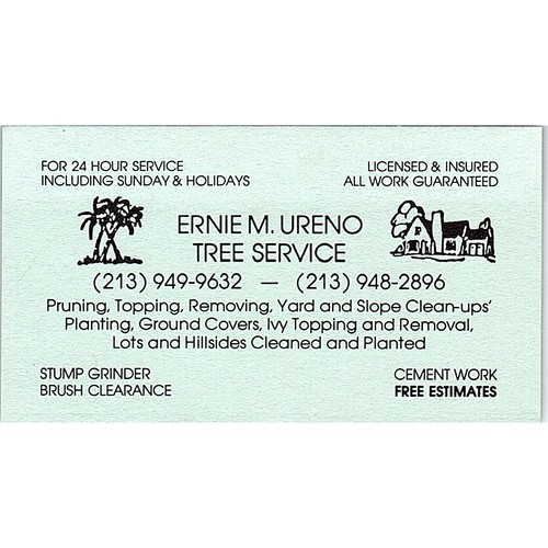 Ernie ureno tree service - m,