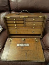 Vintage Wooden 7 Drawer Engineers Tool Cabinet