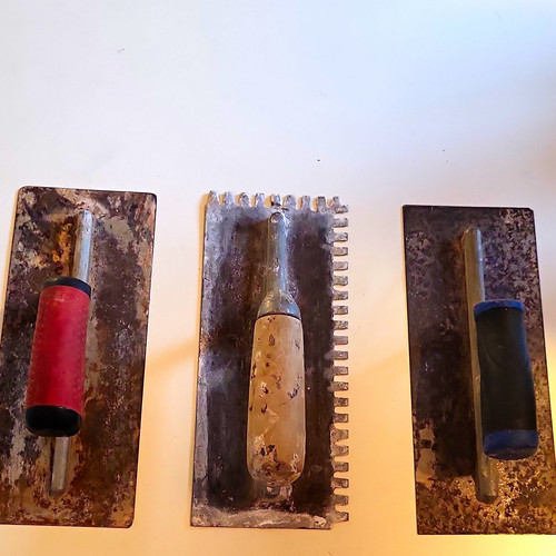 3pc metal notched - metal, trowel