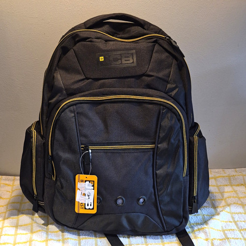 Jcb black smooth backpack - jcb,