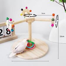 Wooden Parrots Stand Bird Toy Play Gym Stand Bird Rotating Perch Toy Parrots