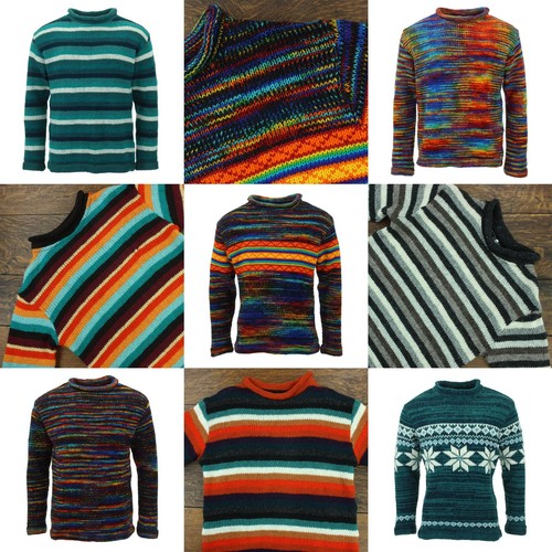 Hand knitted wool jumper - knitted,