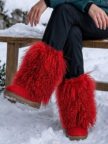 Bearpaw boetis red - red, curly