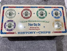 History Chips "The Greenbacks" 200 Poker Chip Set 18xx, Boardgame
