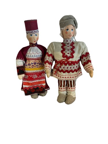 Vintage russian folk art dolls - folk,