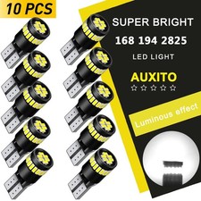 10x Xenon White T10 W5W 12-SMD