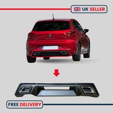 2017-2024 REAR BUMPER DIFFUSER CHROME FOR SEAT IBIZA FR MK5 6F0807482C Black