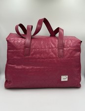 Antler Ladies Pink Faux Leather Weekender Handbag/Shoulder Bag/Travel Bag
