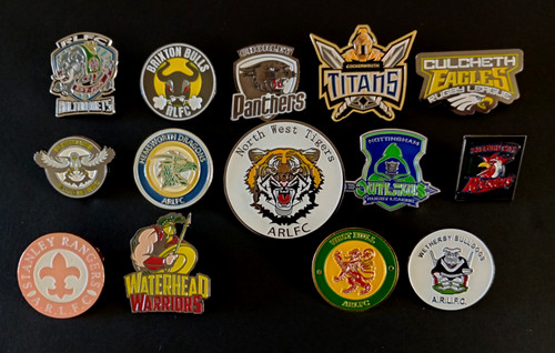 Rugby league club assorted - rugby, pin