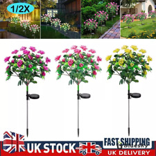 2X Solar Power Flower Lights LED Garden Stake Lamp Yard Outdoor Decor Waterproof