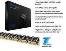 Tsubaki RQ2 X-Ring Gold Chain 520x108 Links For Honda NSR250 MC16 86-87
