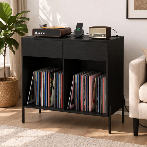 Record player stand storage - stand,