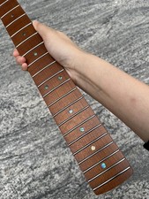 22Fret satin Reverse headstock DIY Roasted Maple Electric guitar neck Bone Nut