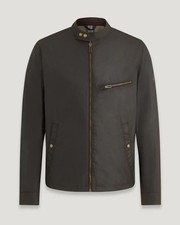 BELSTAFF WALKHAM WAX COTTON BIKER JACKET FADED OLIVE UK46 3XL RRP £375 BNWT