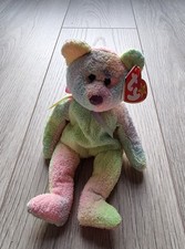 ? Rare 1999 Ty Beanie Baby “Groovy” – Multicolour Pastel – Tag Errors ?