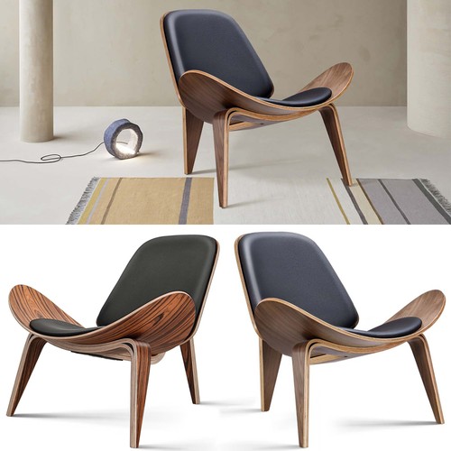 Mid century shell chair lounge - mid,