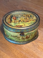 Huntley & Palmers London-Tin box fine 800-Scatola di latta con immagini sport