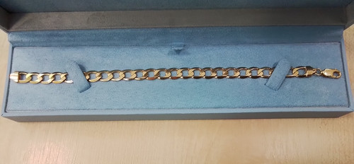 9ct gold curb - gold,