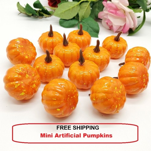 8pcs mini artificial - mini, pumpkins