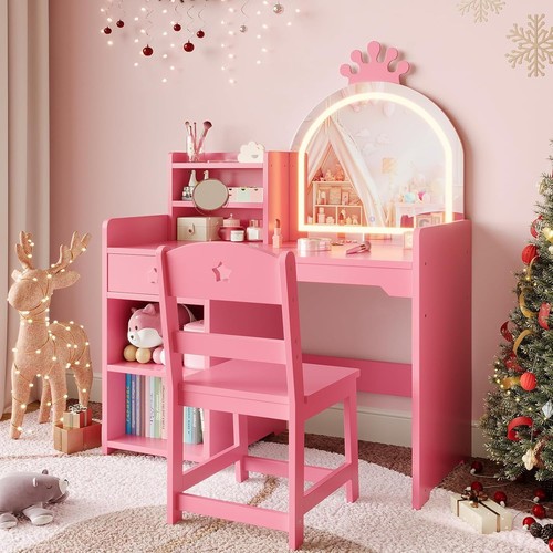 Kids dressing table with light - kids,