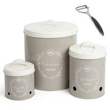 3-Pack Vegetable Storage Tin