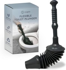 CUQOO Heavy Duty Sink and Toilet Plunger - Small Head Industrial Grade Plumbers